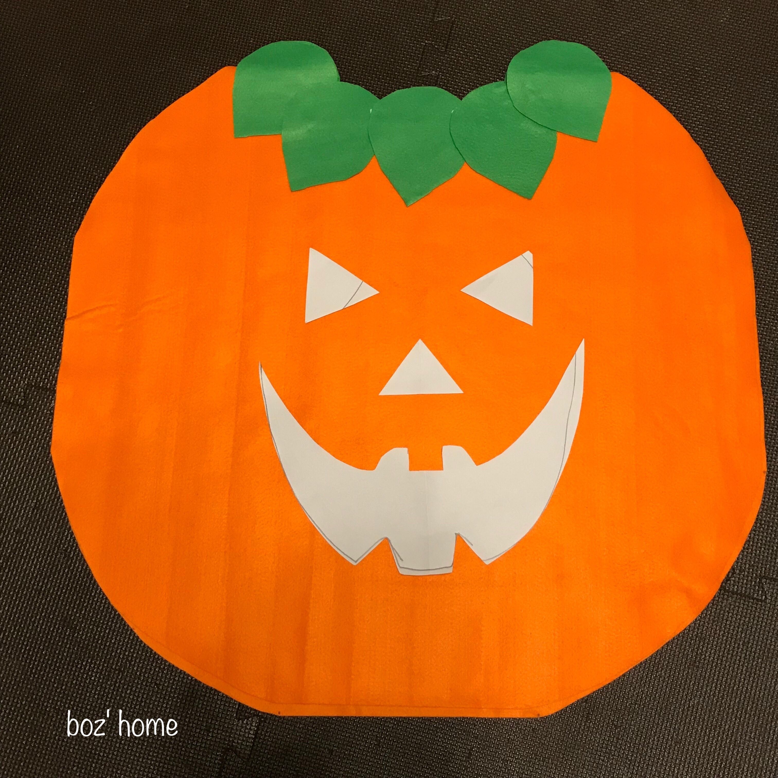 100均の材料でハロウィンの仮装を手作りしました かぼちゃ Boz Home 楽天ブログ
