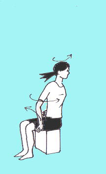 椅子でねじりのポーズ