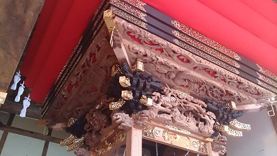 狭間彫刻取付