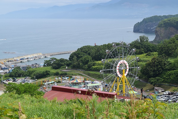 水族館観覧車と祝津湾