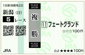 フェートグランド(130505)複勝