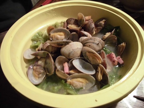 手料理160313アサリとベーコンの白ワイン蒸し