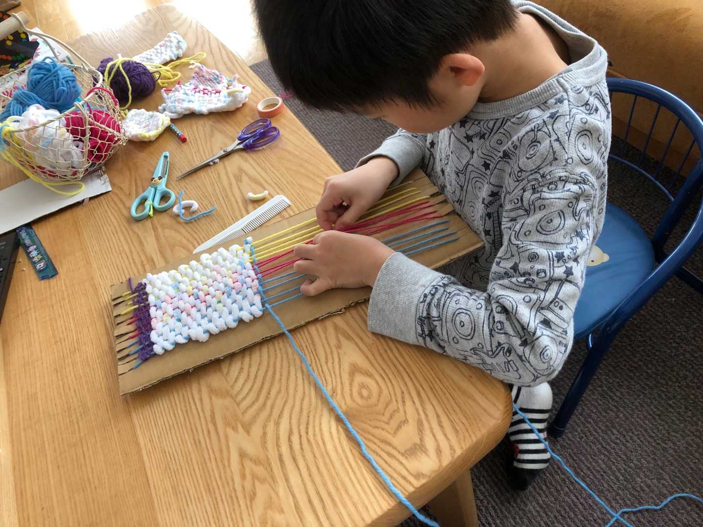 編み物にはまる6歳息子 お赤飯には甘納豆 楽天ブログ
