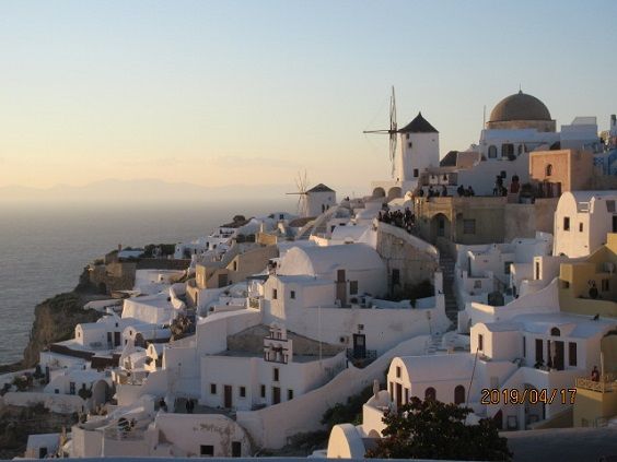 10日間ギリシャ旅行 サントリーニ島 イアに夕日を見に行く おしゃれ手紙 楽天ブログ
