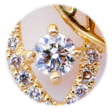 K18ダイヤモンドぴあす　0.50ct　チャーミングセール　オシャレなお買い得品 元町エクセル宝飾