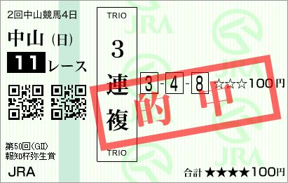 2013.03.03  中山　報知杯弥生賞  3連複.JPG