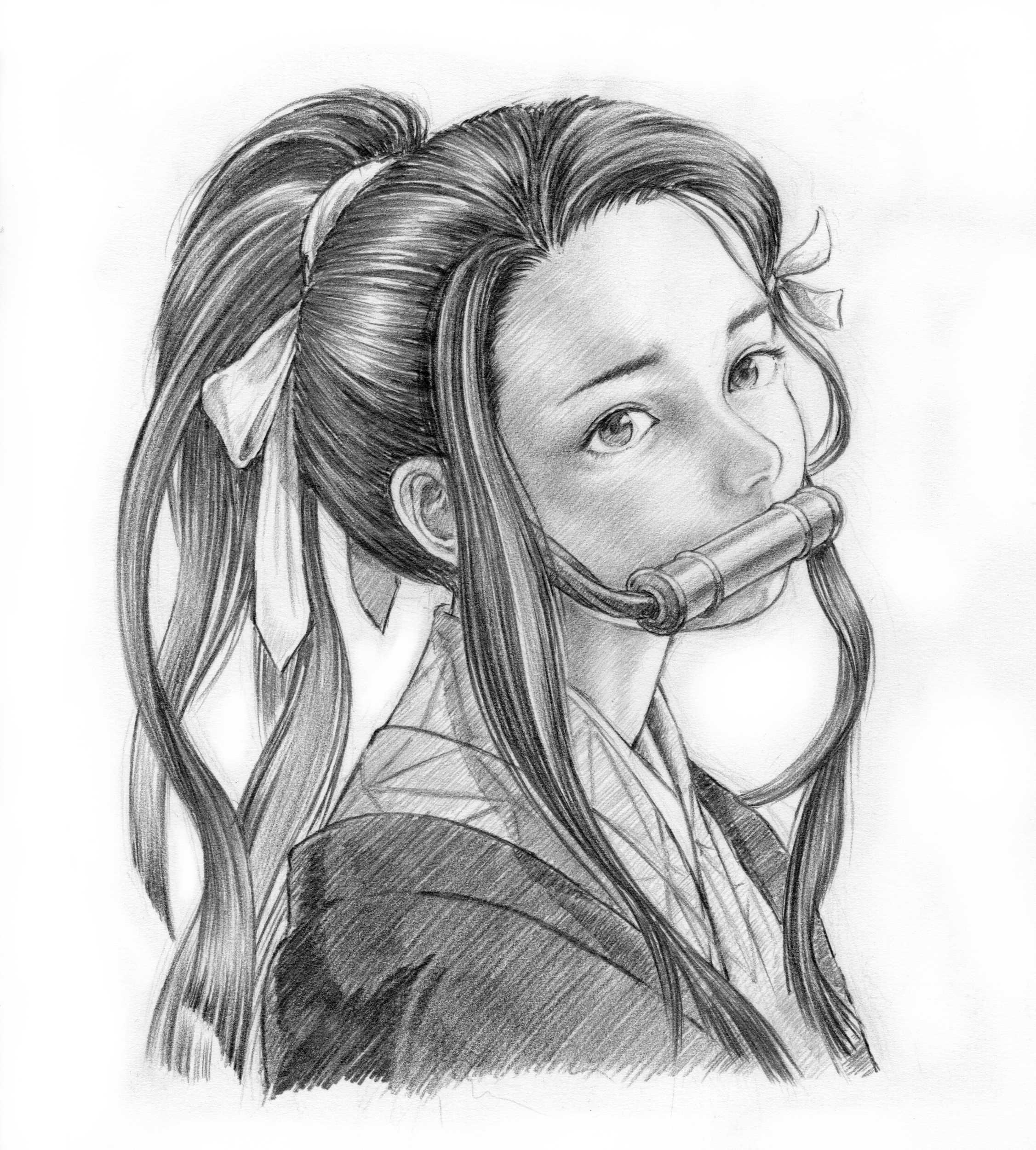 禰豆子 鉛筆画の練習 楽天ブログ