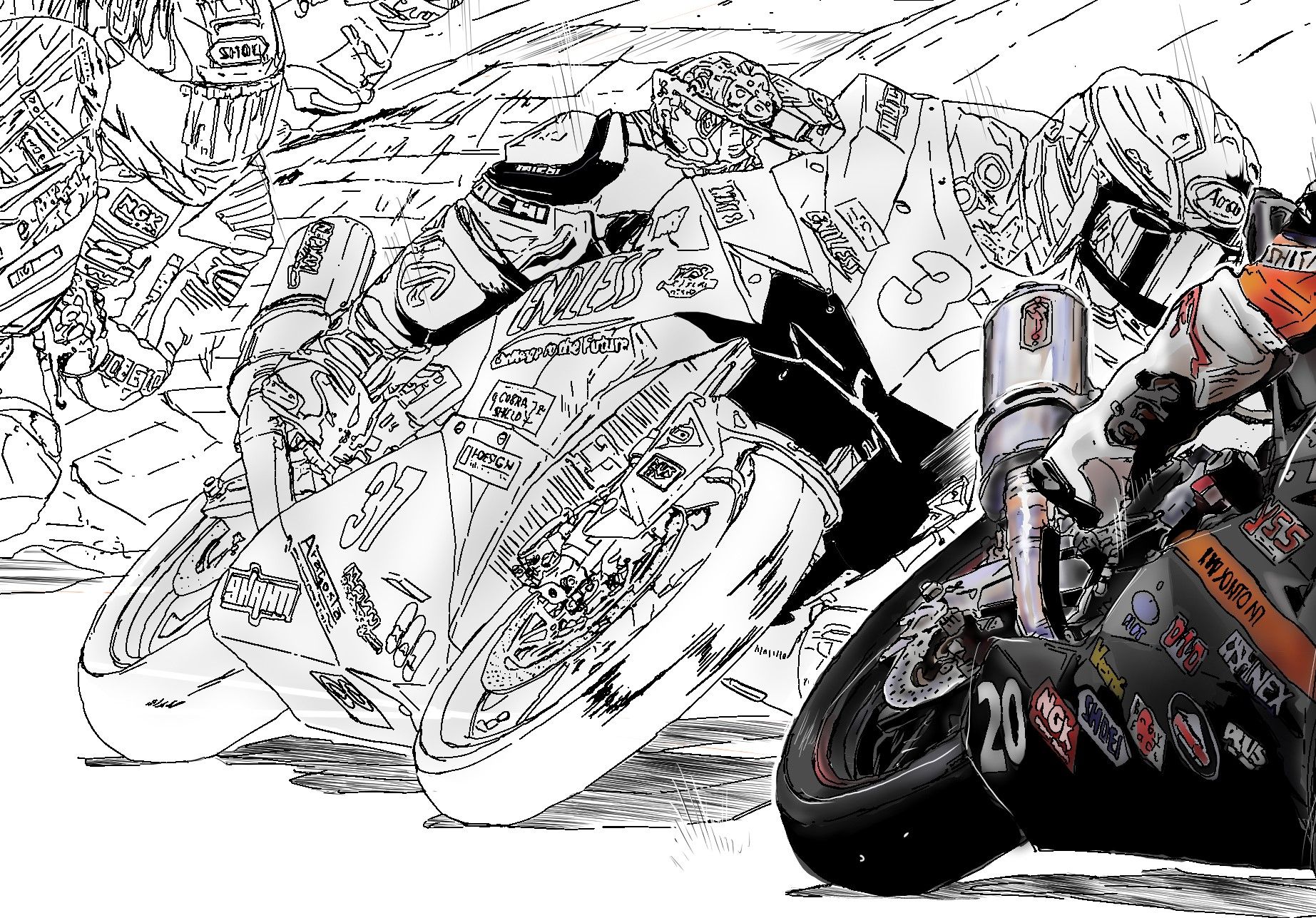 2019 全日本ロードレース 筑波 JP250 イラストを描く | ”80'S