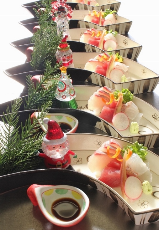 ぼんぼり八寸 とらふぐの炙りてっさ クリスマス盛りのお造里 紅葉鯛の鯛茶漬け など、本日のお料理風景あれこれ・・・三重県いなべ市の日本料理 ...