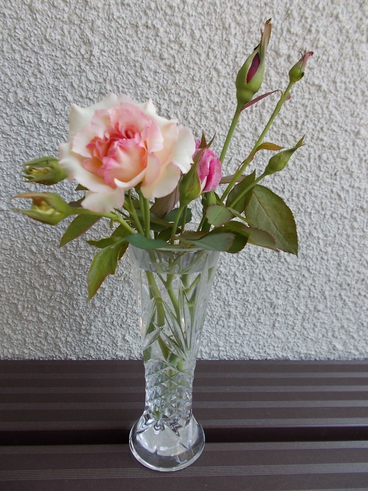 ほころんだバラの蕾を切って 花瓶に生けました バラを咲かせることが好き 楽天ブログ