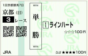ラインハート(140119)単勝