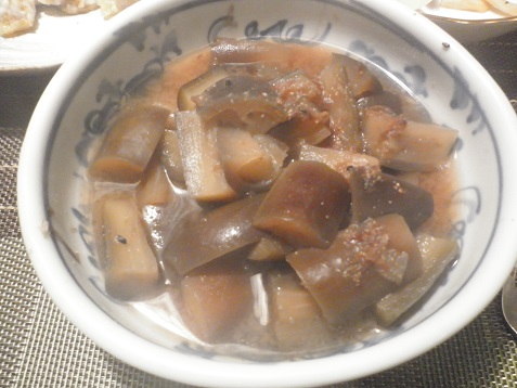 手料理141219茄子味噌煮込み