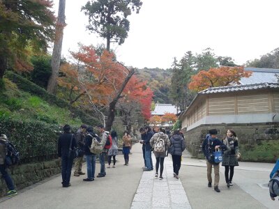 北鎌倉円覚寺坂道前2012年12月