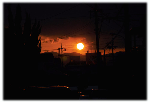 夕日