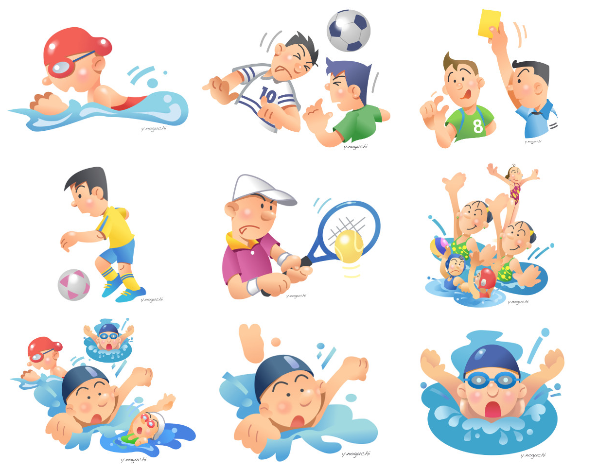 スポーツイラスト 水泳イラスト サッカースポーツ Noguchi S Worldへようこそ 楽天ブログ