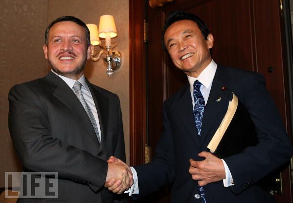 アブドラ国王陛下、太郎と。