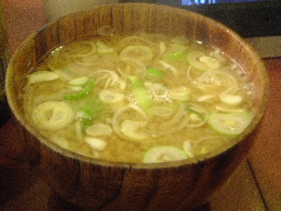 米花　味噌汁