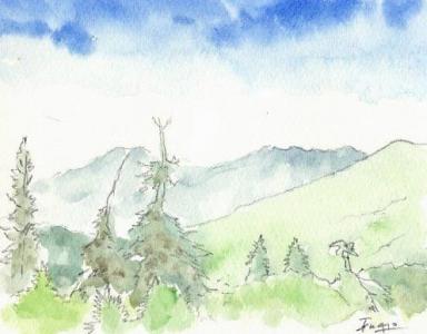 初秋の白川郷・・・水彩画 | 野良の風 - 楽天ブログ