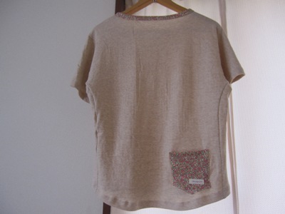 ドルマンTシャツ（ベージュ接結）後