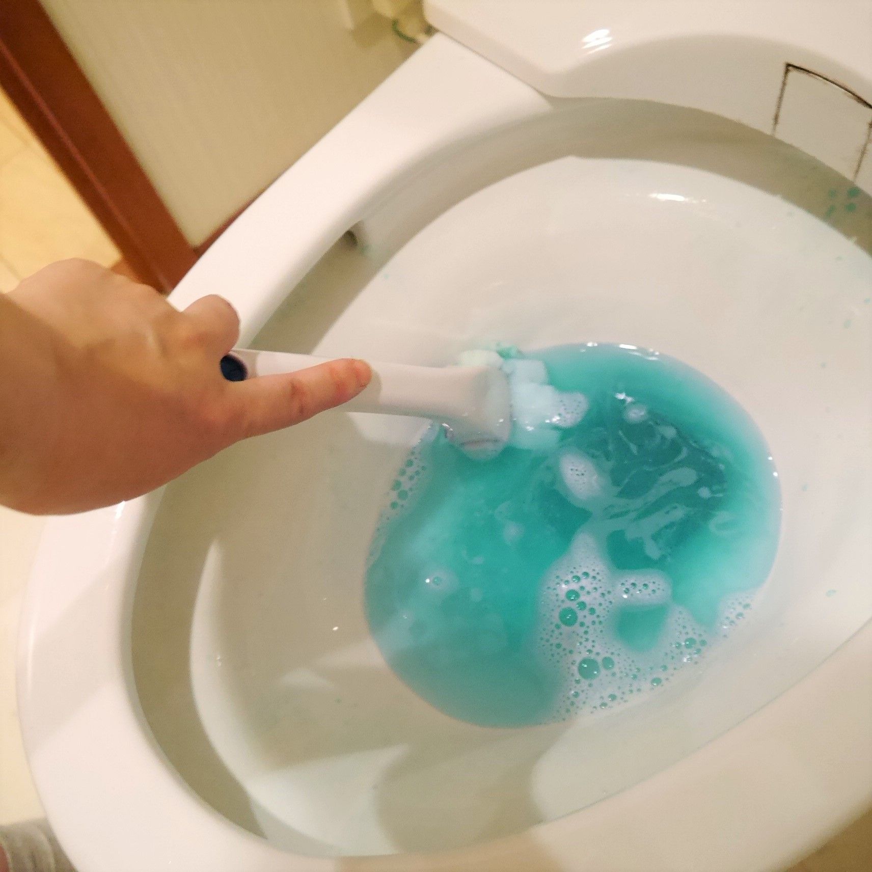 流せるトイレブラシ_輪染み