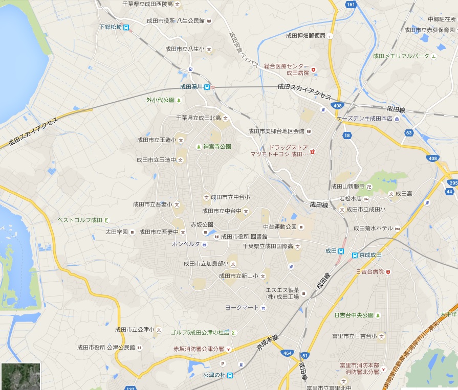 成田市周辺地図