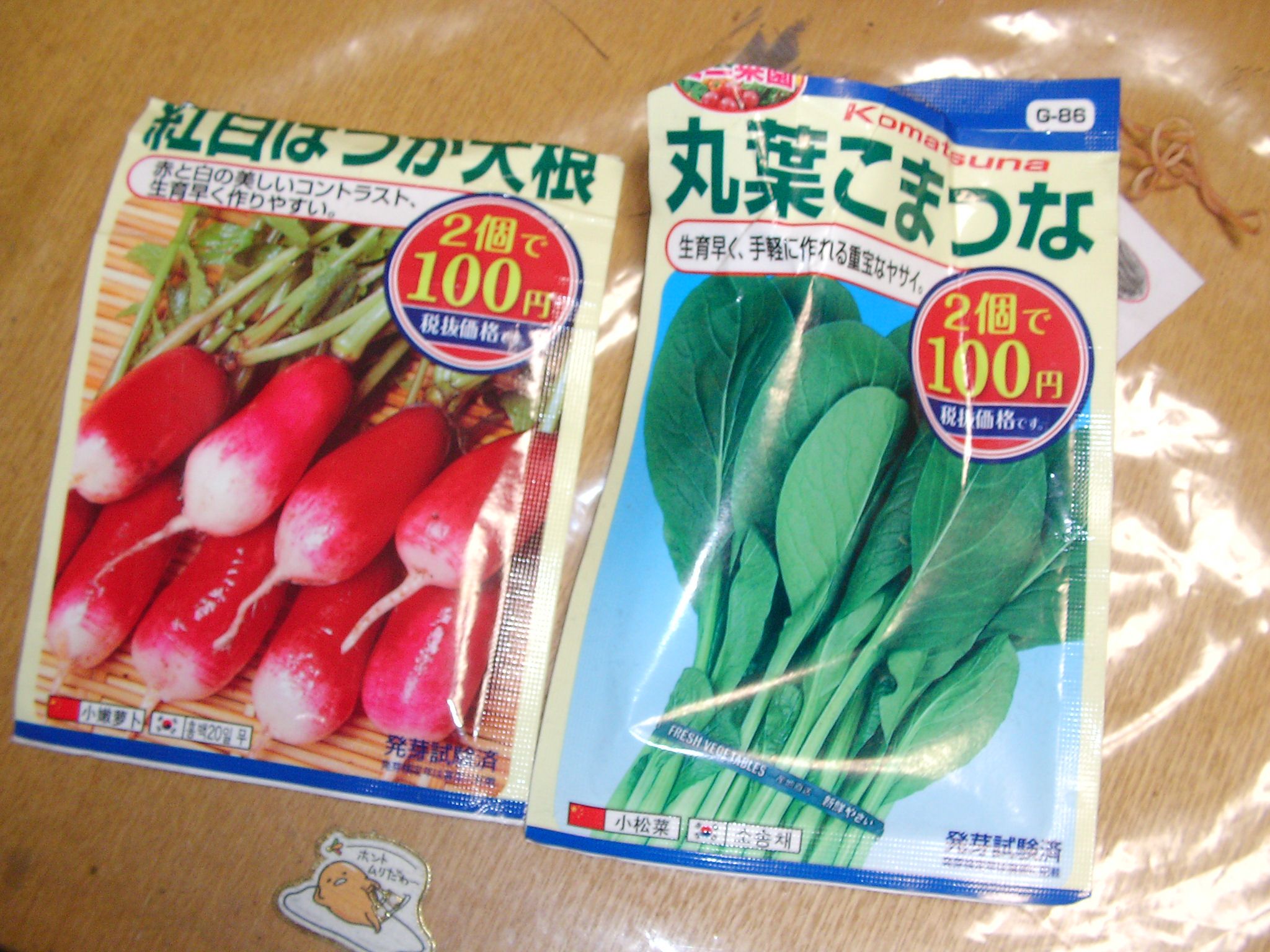 無農薬野菜4種