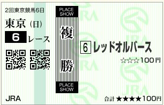 レッドオルバース(150510)複勝