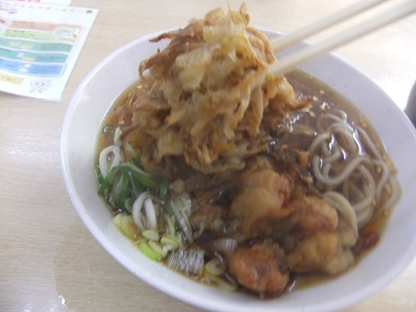 一由そば＠日暮里のそば(小)＋ミニげそ＋もやし天３