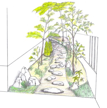 雑木のアプローチ、イメージイラスト