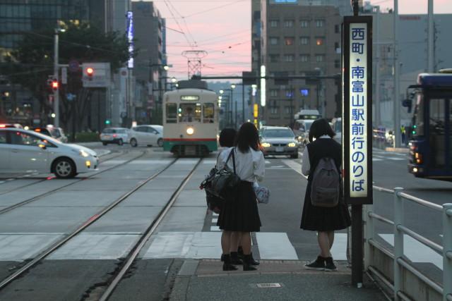 黄昏の 富山地鉄 旧型路面4