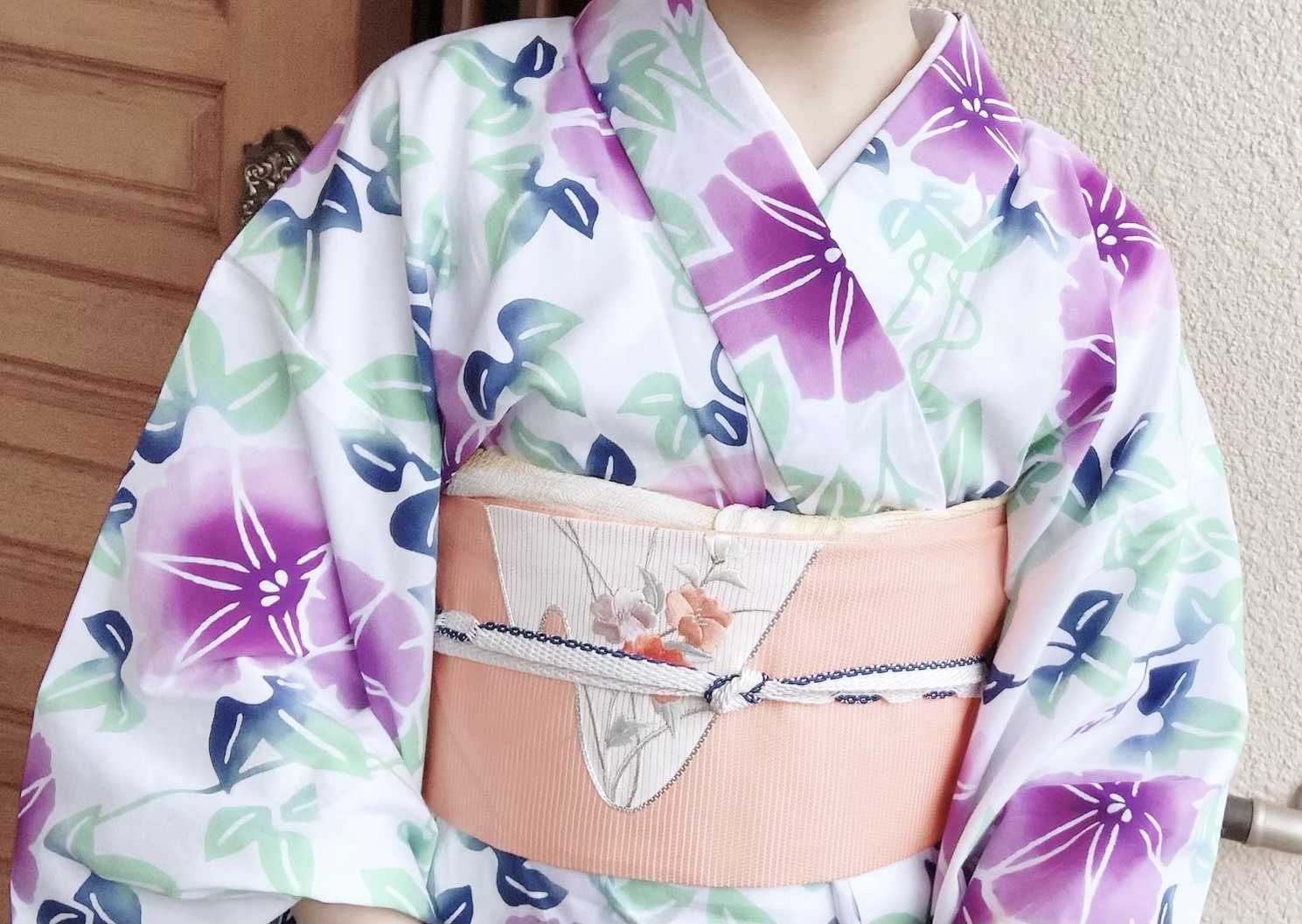 小嶋陽菜さん着用 竺仙 朝顔の浴衣 コーマ白地差分 | アラサー