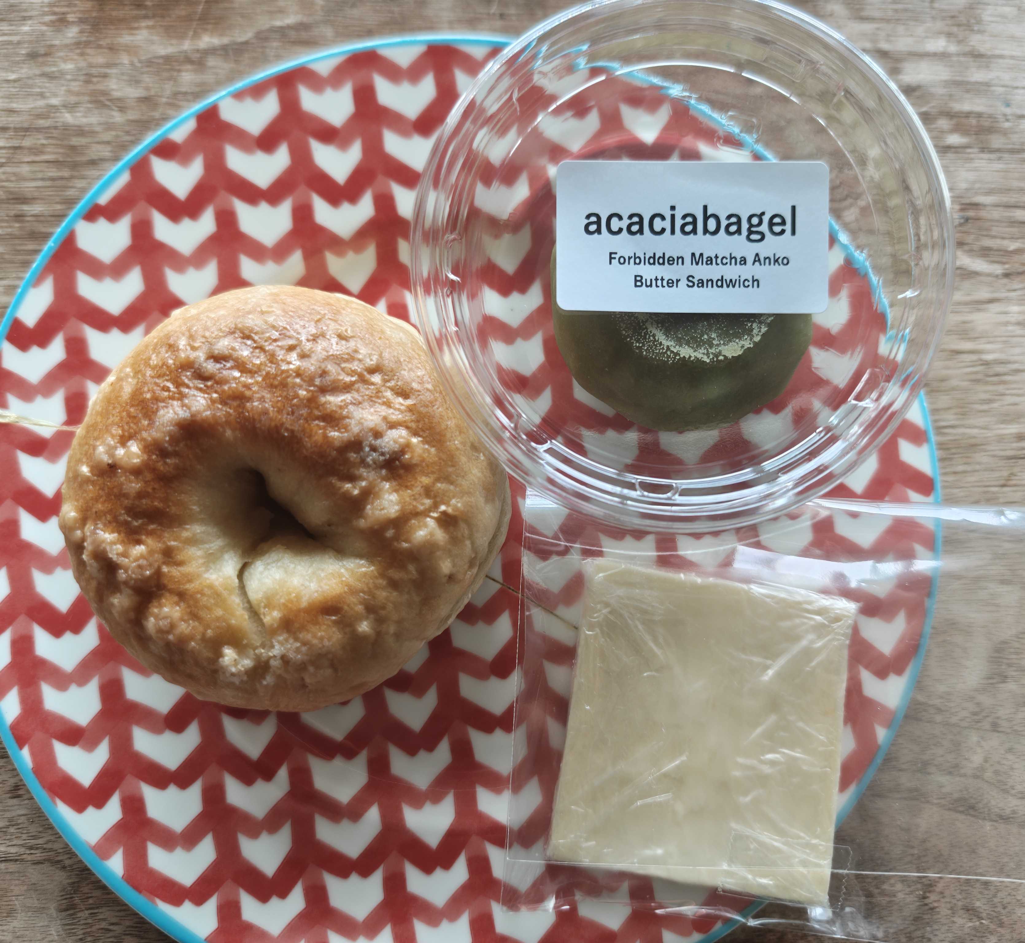アカシアベーグル　お取り寄せ　禁断の抹茶あんバターサンド