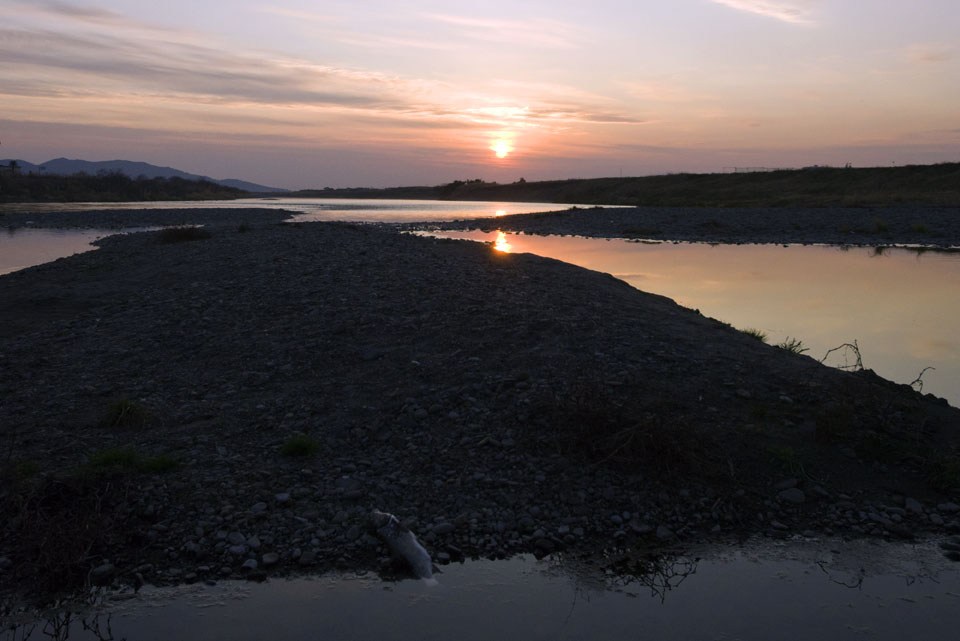 140129-0071 筑後川の夕日