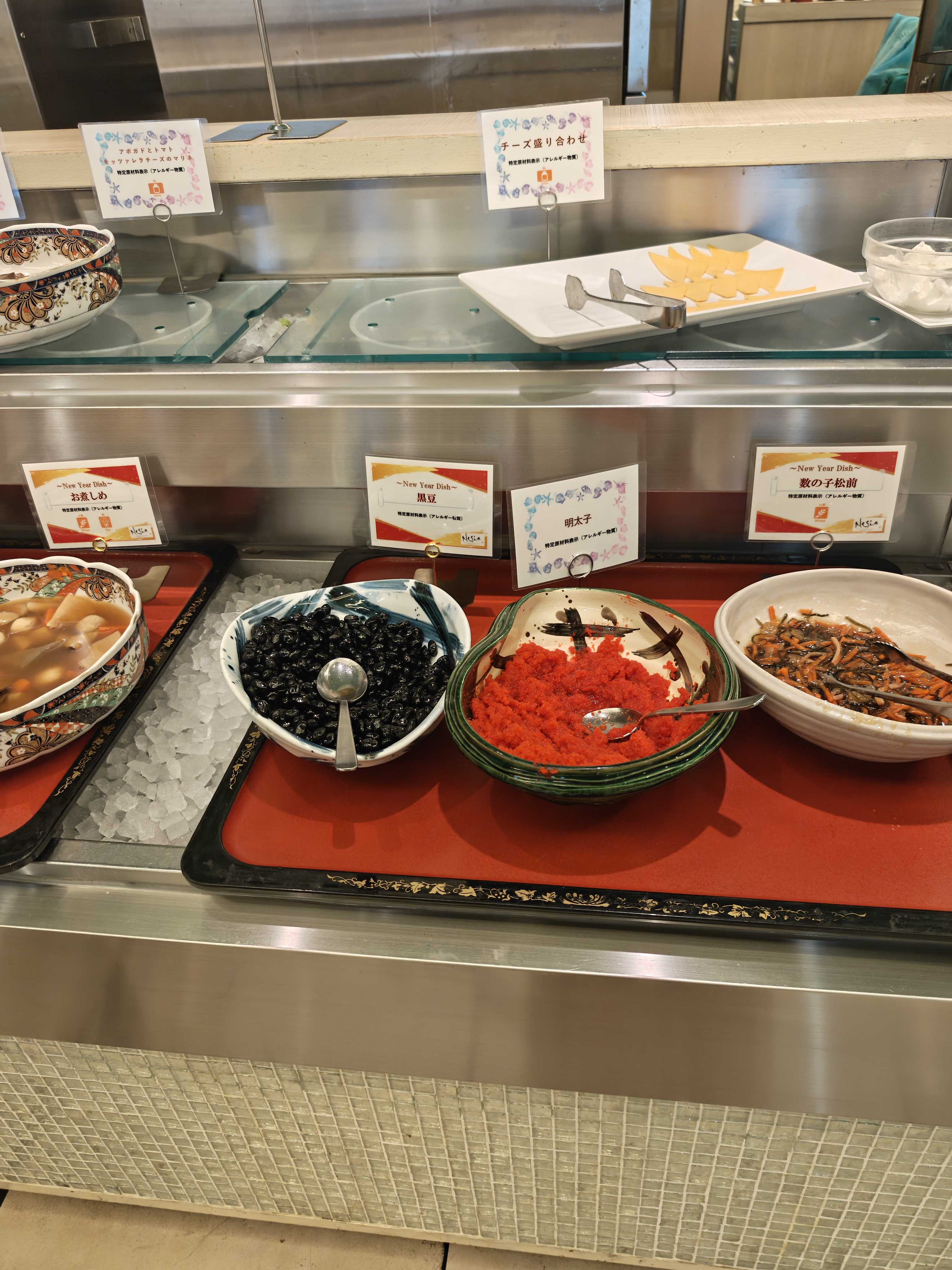 スパリゾートハワイアンズ　モノリスタワー 朝食ビュッフェ メニュー　おせち