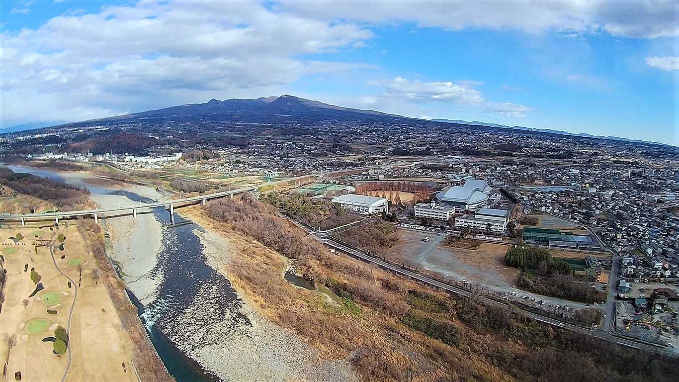 絶景の大河・利根川をドローンで空撮した! 12月18日 | 山と花と小型車でサイクリング! - 楽天ブログ