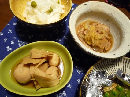 2012.02.24里芋とタケノコの煮物＆白菜とさつま揚け?の煮物2.jpg