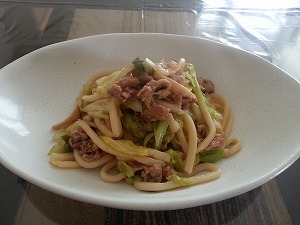オイマヨ焼きうどん