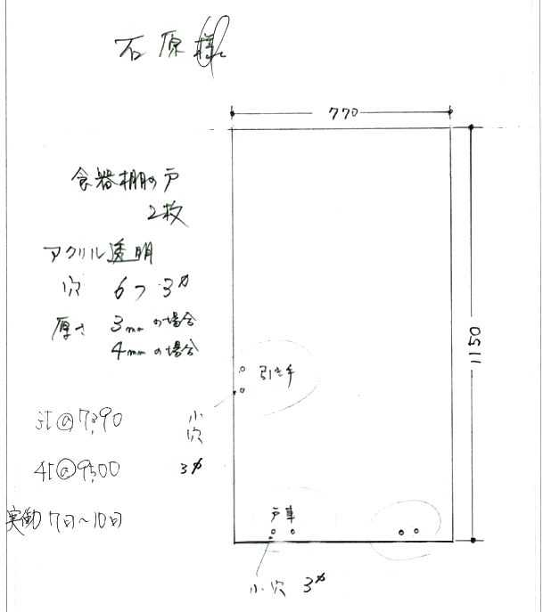 食器棚の重い重いガラス戸を アクリルに替える 歌 と こころ と 心 の さんぽ 楽天ブログ