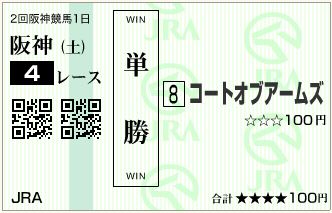 コートオブアームズ(150328)単勝