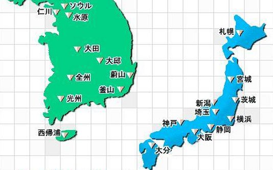 朝●日報地図