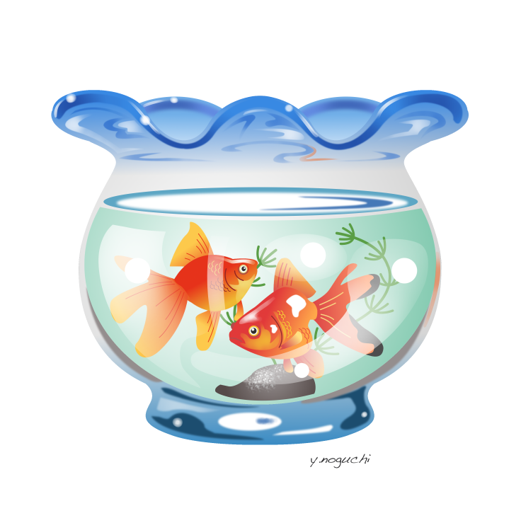 暑のhp素材 涼しけな夏向けイラスト 金魚イラスト Noguchi S Worldへようこそ 無断転載禁止 楽天ブログ