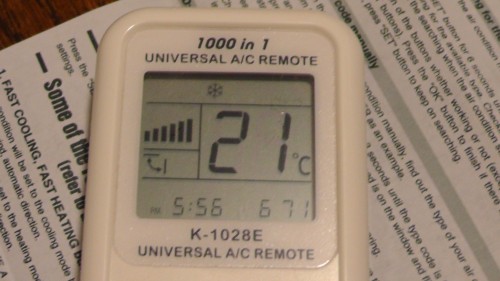 CHUNGHOP K-1028E UNIVERSAL A/C REMOTE