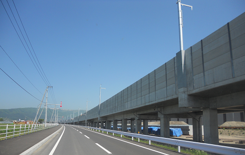 北海道新幹線新函館（仮称）駅のやや南（H25.6）