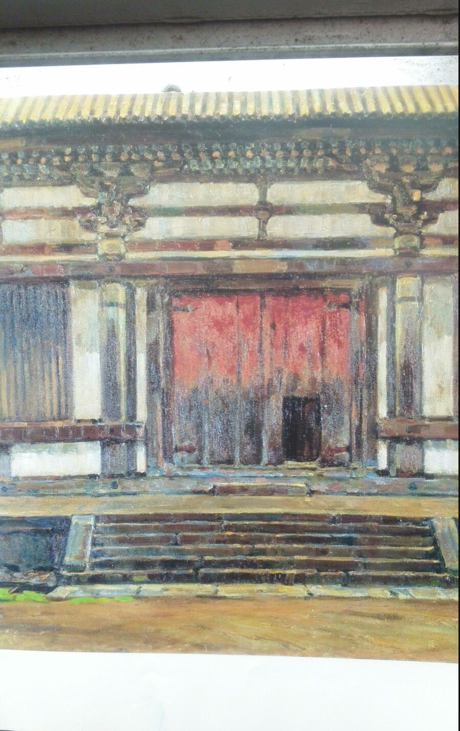 松浦莫章 【二月堂遠望】 油絵 松浦莫章 【二月堂遠望】 油絵