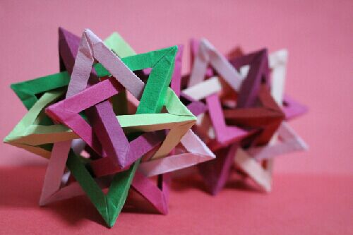 つつじ Azalea Tetrahedra Origami Off And On たまには折り紙 楽天ブログ