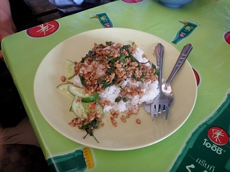 １／３　電車ﾂｱｰ前の昼食4　ガパオ
