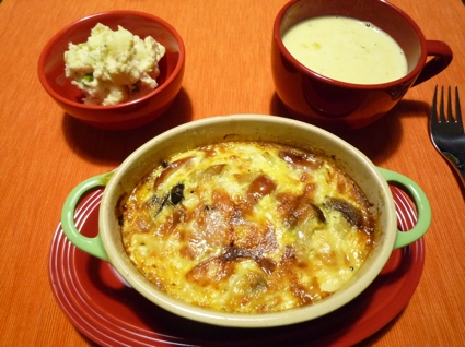 2012.04.04ク?ラタン風オムレツ＆ホ?テサラ＆キャンヘ?ルコーンスーフ?3.jpg