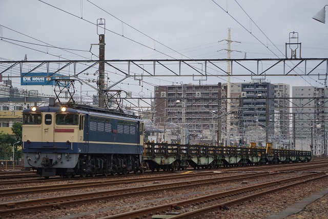 EF81 95牽引 水戸ホキ工臨 & EF65 2139牽引 日鐵チキ工臨7