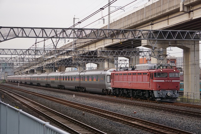EF65 1115国府津チキ工臨 & EF81 81牽引 カシオペア紀行 返却回送4