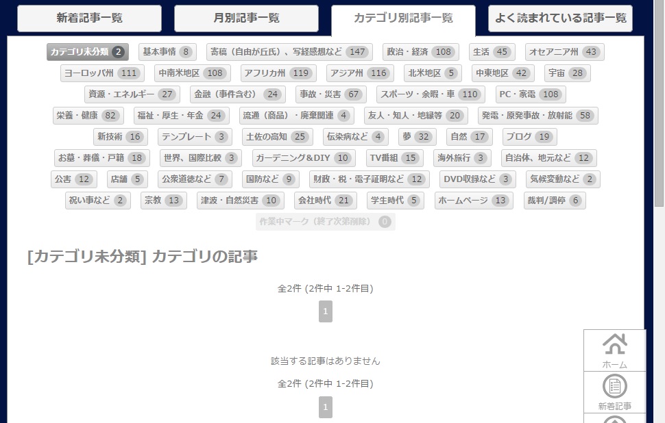 カテゴリ未分類=0件？